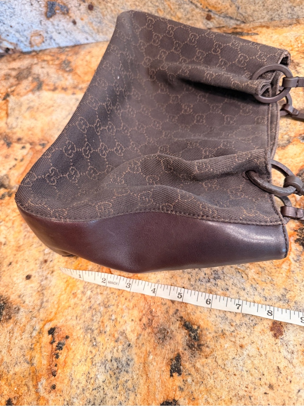 Gucci Brown Denim Small Tote - Picture 12 of 13